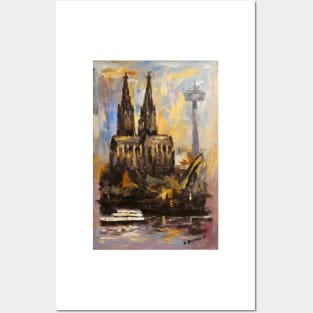 Original Painting of Cologne, Germany Posters and Art